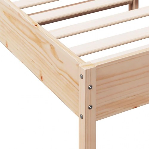 Sengeramme uden madras 90x190 cm massivt fyrretræ