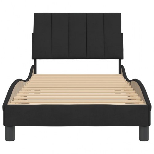 Sengeramme Hanko uden madras 90 x 190 cm - sort fløjl