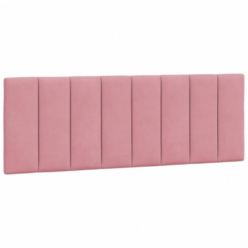 Sengeramme Hanko 120 x 200 cm i fløjl med hovedgærde - pink