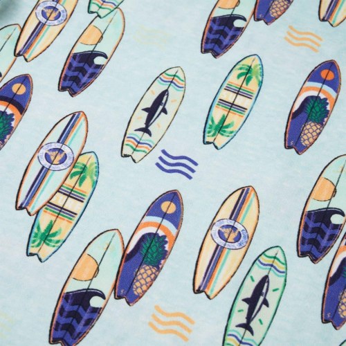 Sweatshirt til børn med surfboard-mønster str. 140