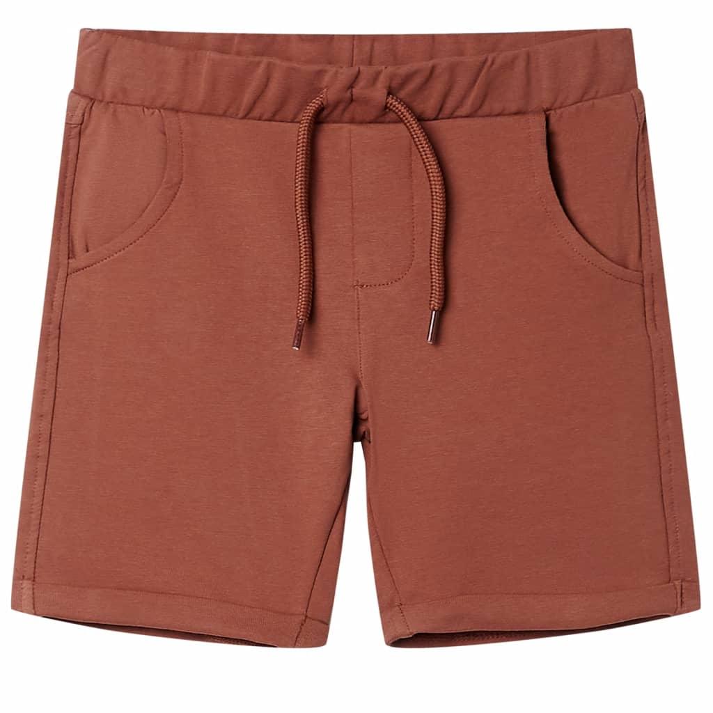 Shorts til børn str. 116 med snøre brun