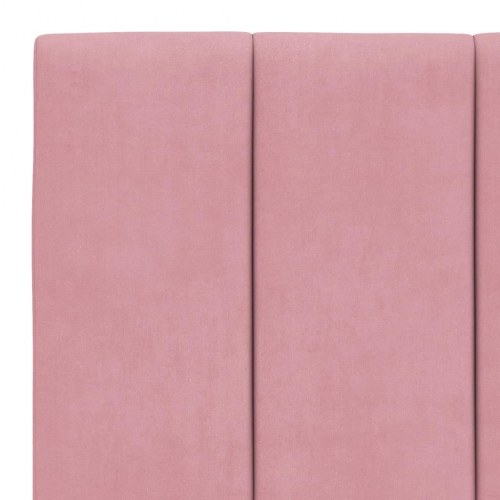 Sengeramme Hanko 100 x 200 cm i fløjl uden madras - lyserød