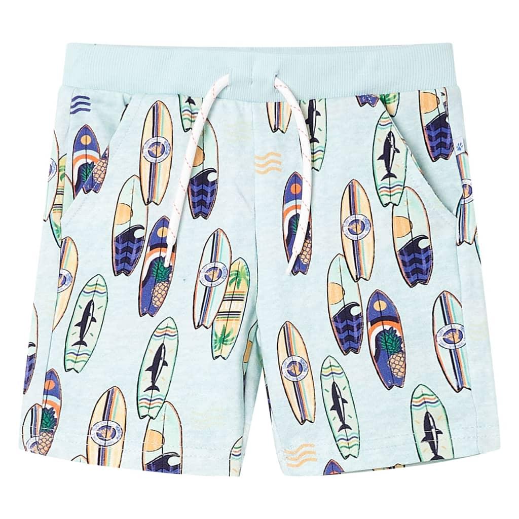 Shorts til børn str. 140 med snøre blåmeleret
