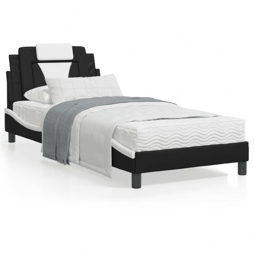 Sengeramme Viana 80 x 200 cm uden madras - sort og hvid