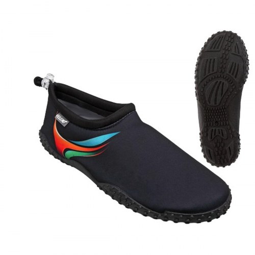 Badesko/Hjemmesko med fjer-design - Orange, str. 46