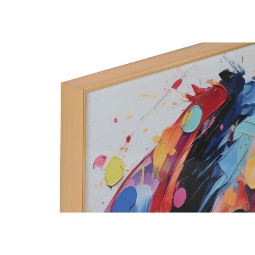 Maleri Home ESPRIT Moderne Hund 80 x 3 x 80 cm (2 enheder)