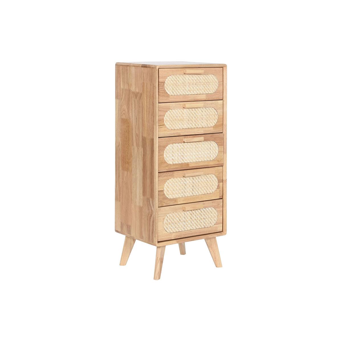 Kommode Home ESPRIT Natur Metal Gummitræ 40 x 30 x 78 cm