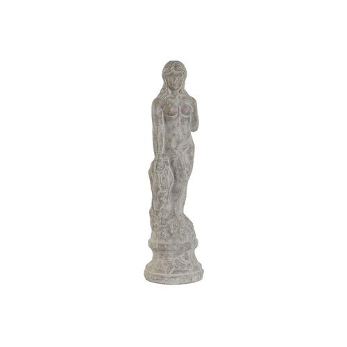 Dekorativ figur Home ESPRIT Grå Dame Romantisk Ældet overflade 17 x 17 x 61 cm