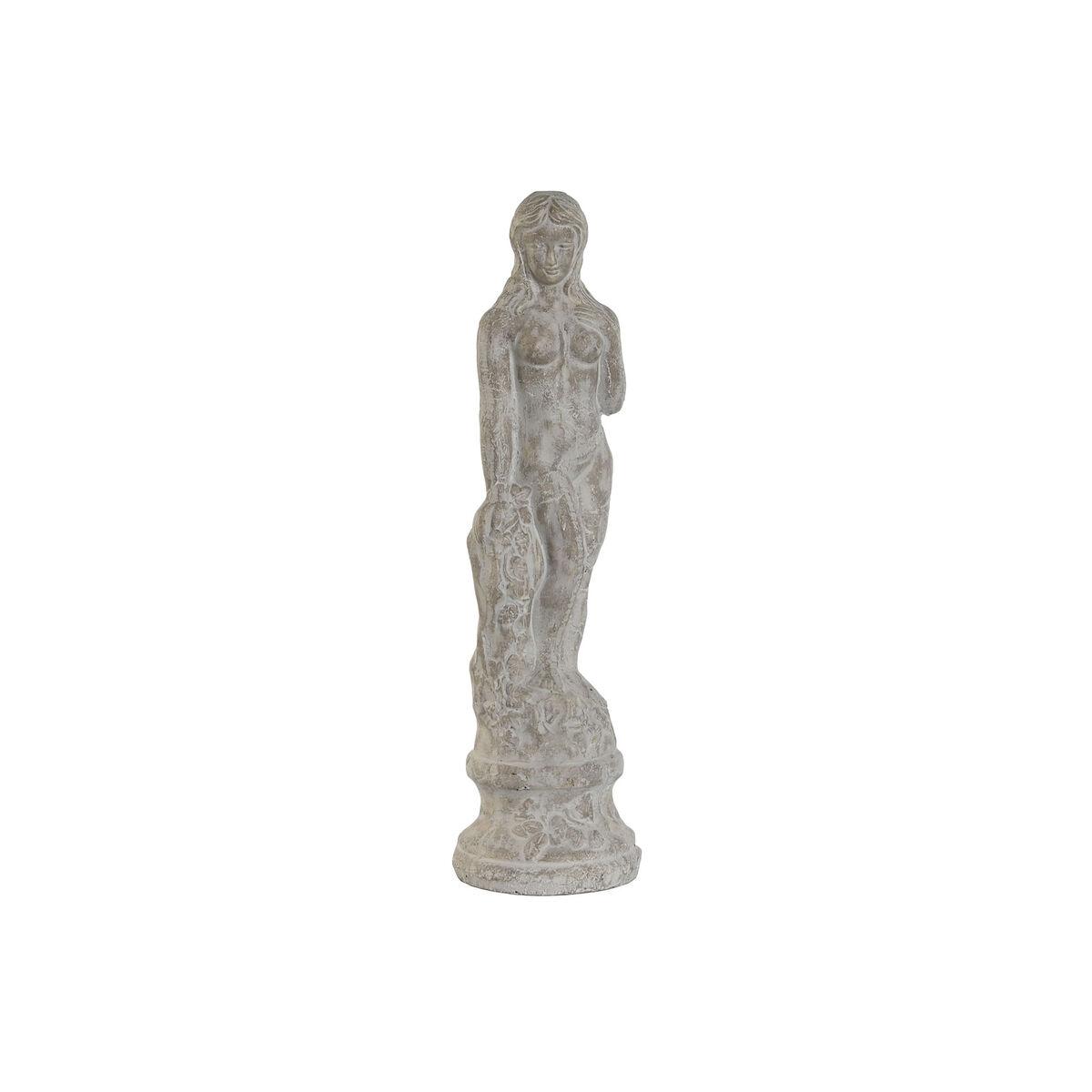 Dekorativ figur Home ESPRIT Grå Dame Romantisk Ældet overflade 17 x 17 x 61 cm