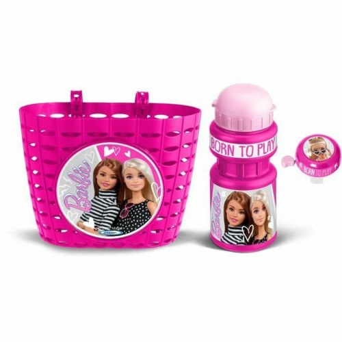 Cykelkurv til børn Mattel Barbie med klokke og flaske 350 ml