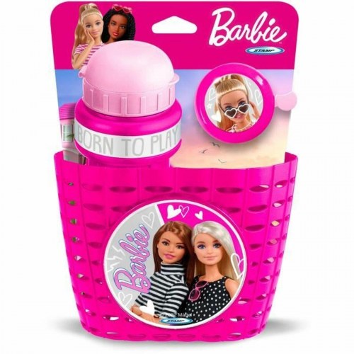 Cykelkurv til børn Mattel Barbie med klokke og flaske 350 ml