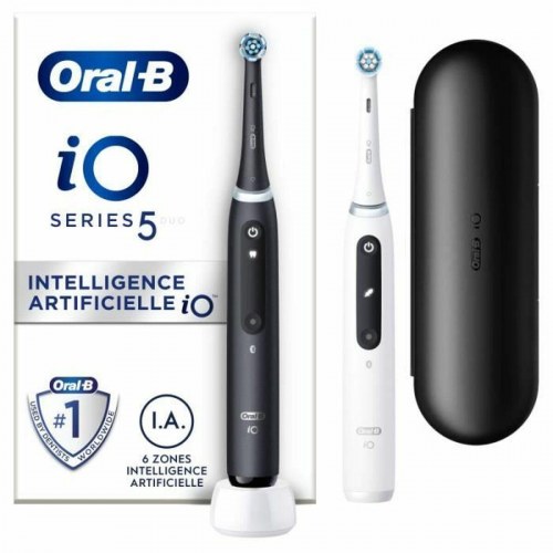 Oral-B iO Series 5 elektrisk tandbørste - duo (sort/hvid)