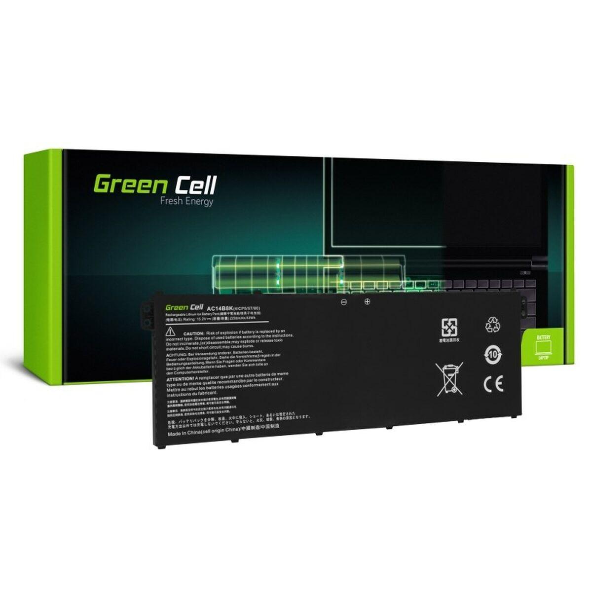 Laptop Batteri Green Cell Ac72 Sort 2100 Mah