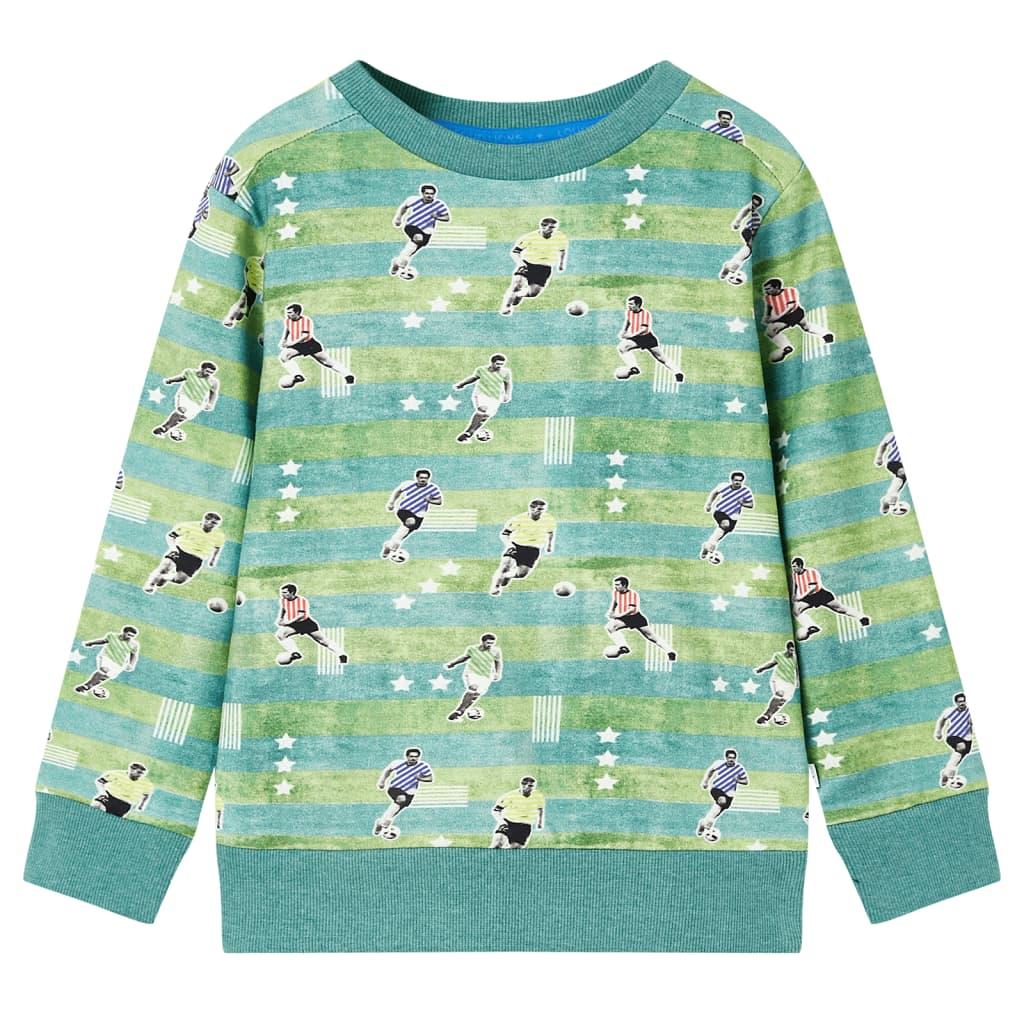 Sweatshirt Til Børn Str 128 Lys Grønmeleret
