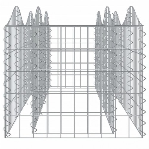 Buet gabion-højbed 200×50×50 cm - galvaniseret jern