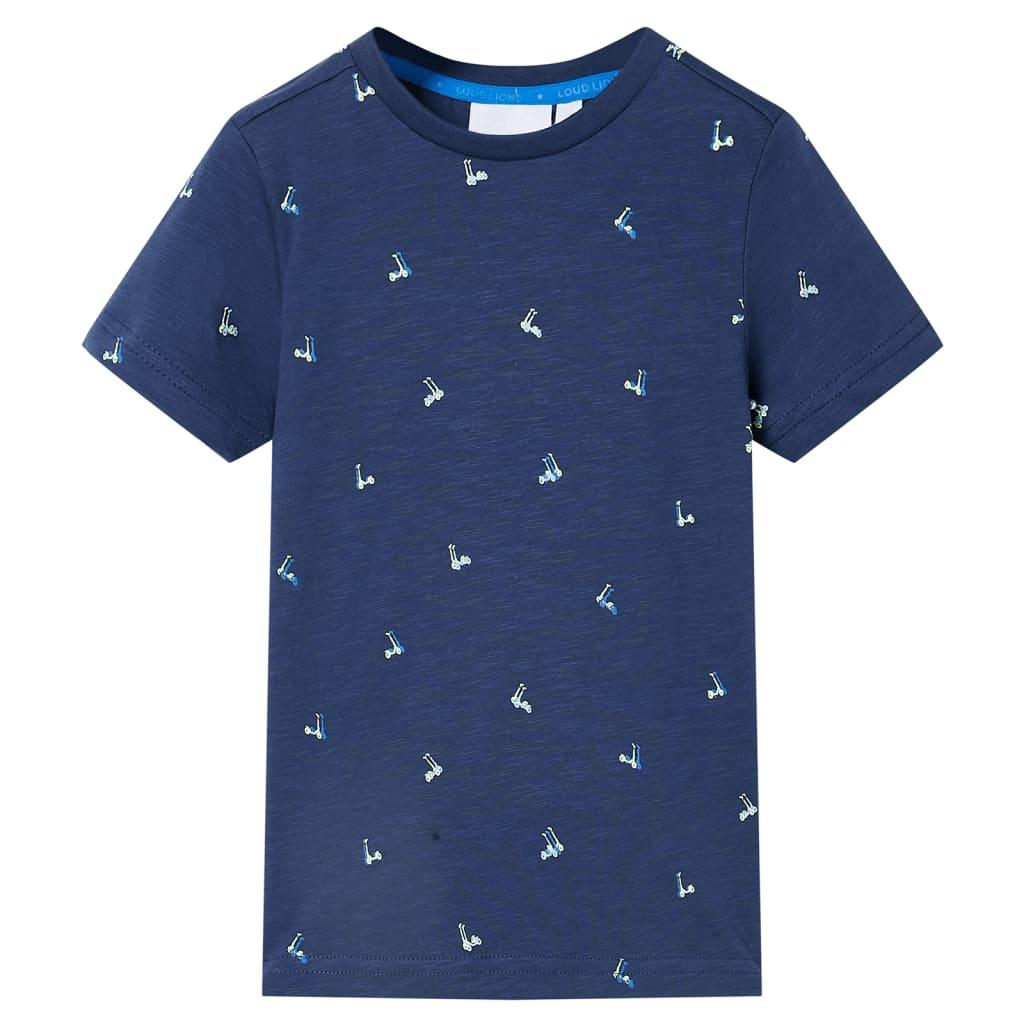 T-shirt til børn str. 104 mørkeblå