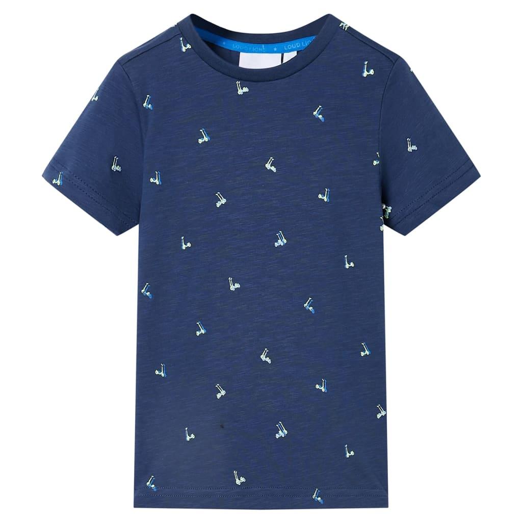 T-shirt til børn str. 92 mørkeblå