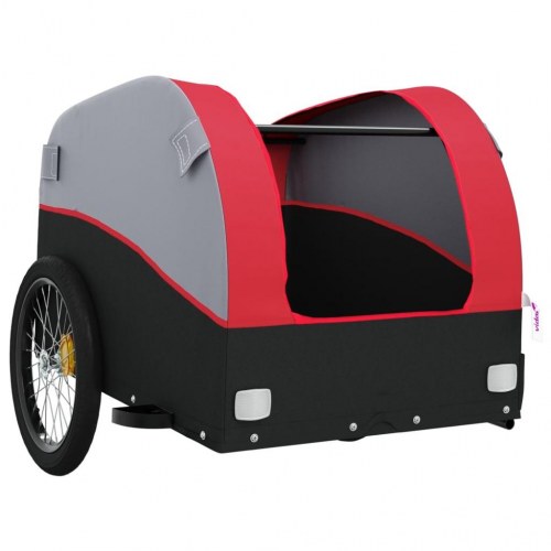Cykelanhænger 30 kg - jern, sort/rød