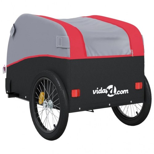 Cykelanhænger 30 kg - jern, sort/rød