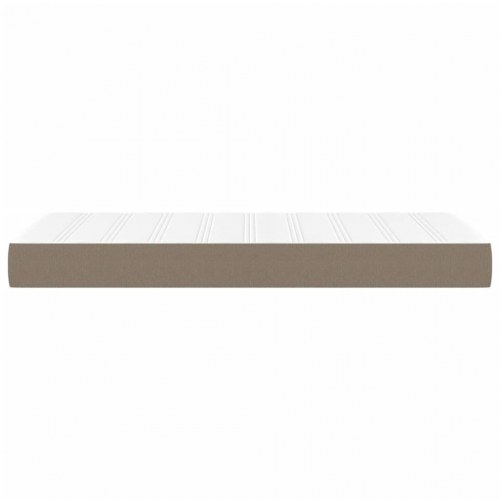 Springmadras med pocketfjedre - medium 120×190×20 cm, stof gråbrun
