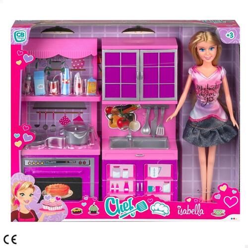 Dukke Colorbaby Isabella Chef 10 x 30 x 4 cm Køkken (4 enheder)