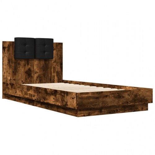 Sengeramme med sengegavl 90 x 190 cm - røget eg