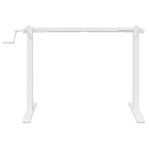 Stel til stå-skrivebord (94-135)x60x(70-114) cm stål hvid