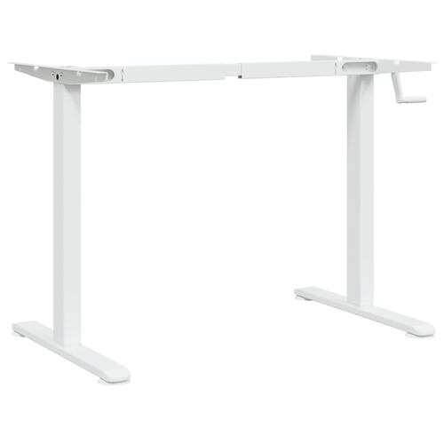 Stel til stå-skrivebord (94-135)x60x(70-114) cm stål hvid