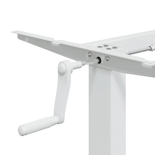 Stel til stå-skrivebord (94-135)x60x(70-114) cm stål hvid