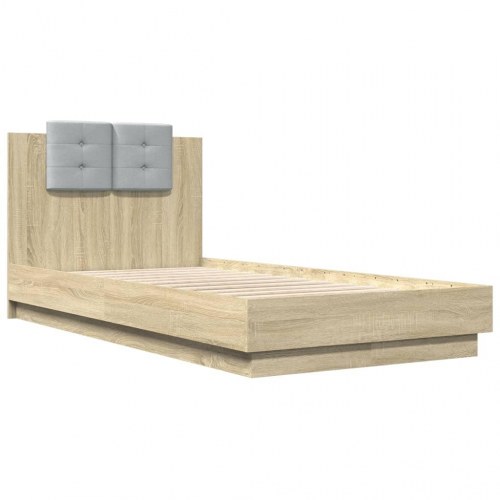 Sengeramme med sengegavl 90 x 190 cm - sonoma-eg