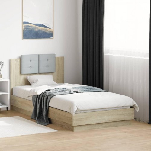 Sengeramme med sengegavl 90 x 190 cm - sonoma-eg