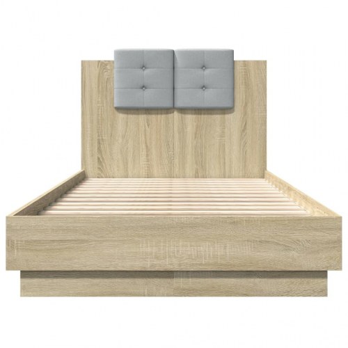 Sengeramme med sengegavl 90 x 190 cm - sonoma-eg