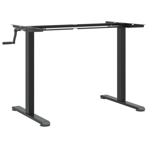 Stel til stå-skrivebord (94-135)x60x(70-114) cm stål sort