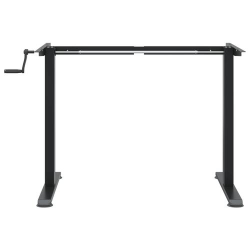 Stel til stå-skrivebord (94-135)x60x(70-114) cm stål sort