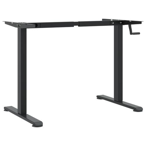 Stel til stå-skrivebord (94-135)x60x(70-114) cm stål sort