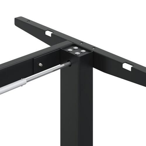 Stel til stå-skrivebord (94-135)x60x(70-114) cm stål sort