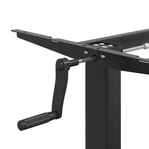 Stel til stå-skrivebord (94-135)x60x(70-114) cm stål sort