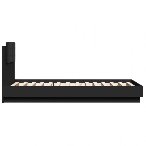 Sengeramme med sengegavl 75 x 190 cm - sort