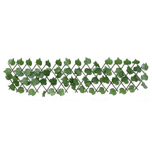 Espalier 5 stk. med kunstige vinblade 180x30 cm udvidelig grøn