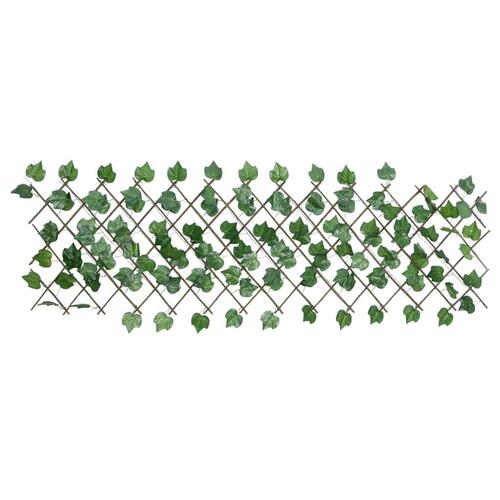 Espalier 5 stk. med kunstige vinblade 190x60 cm udvidelig grøn