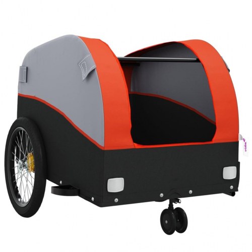 Cykelanhænger 30 kg - jern, sort/orange