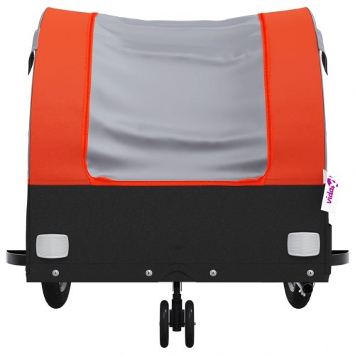 Cykelanhænger 30 kg - jern, sort/orange