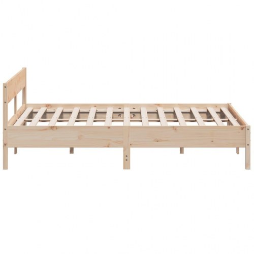 Sengeramme uden madras 200x200 cm massivt fyrretræ