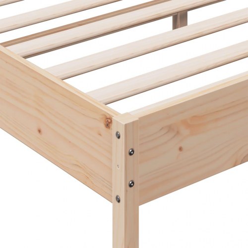Sengeramme uden madras 200x200 cm massivt fyrretræ
