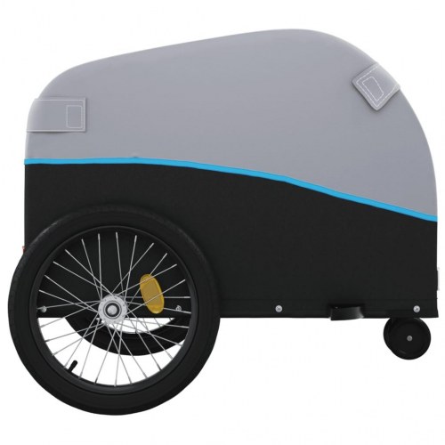 Cykelanhænger 30 kg - jern, sort/blå