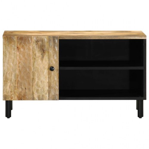 Tv-bord 80×31×46 cm i massivt mangotræ med jernben
