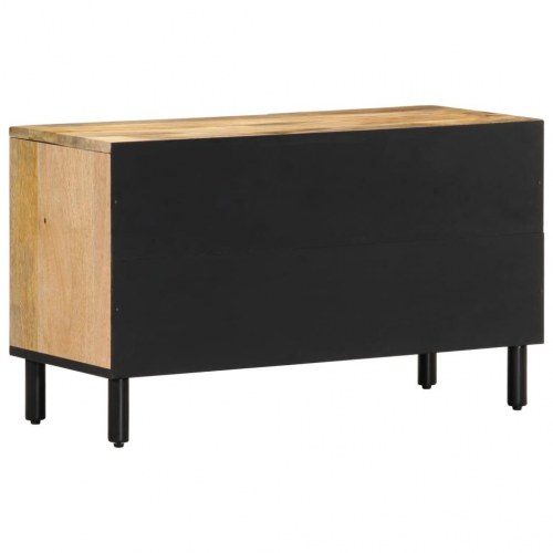 Tv-bord 80×31×46 cm i massivt mangotræ med jernben