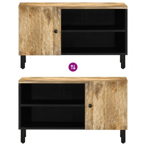 Tv-bord 80×31×46 cm i massivt mangotræ med jernben