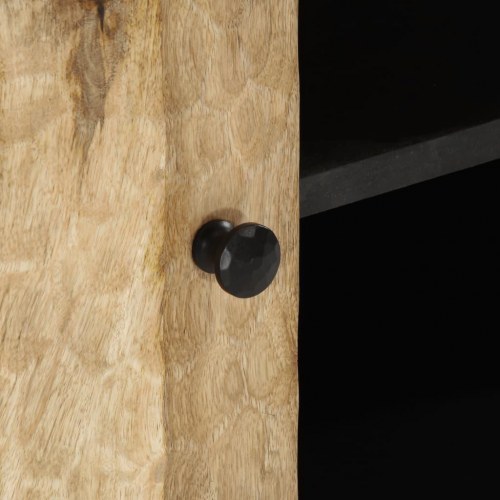 Tv-bord 80×31×46 cm i massivt mangotræ med jernben