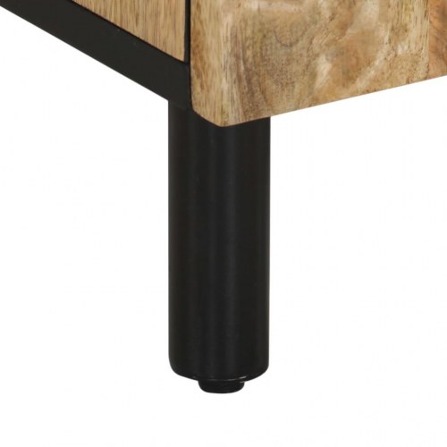 Tv-bord 80×31×46 cm i massivt mangotræ med jernben
